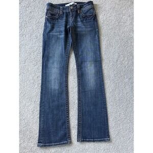 Tin Haul Womens Bootcut Jeans Dark Wash Embroidered Pockets 26/R Y2K Western